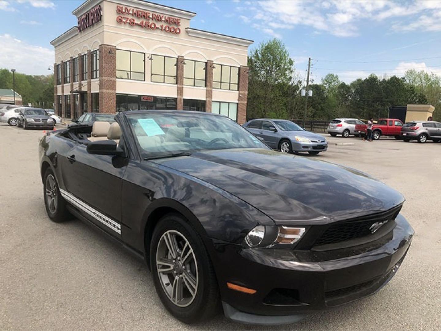 2012 Ford Mustang V6 Convertible (1ZVBP8EM9C5) with an 3.7L V6 DOHC 24V engine, located at 7710 Tara Blvd, Jonesboro, GA, 30236, (678) 450-1000, 33.544365, -84.367821 - Photo#0