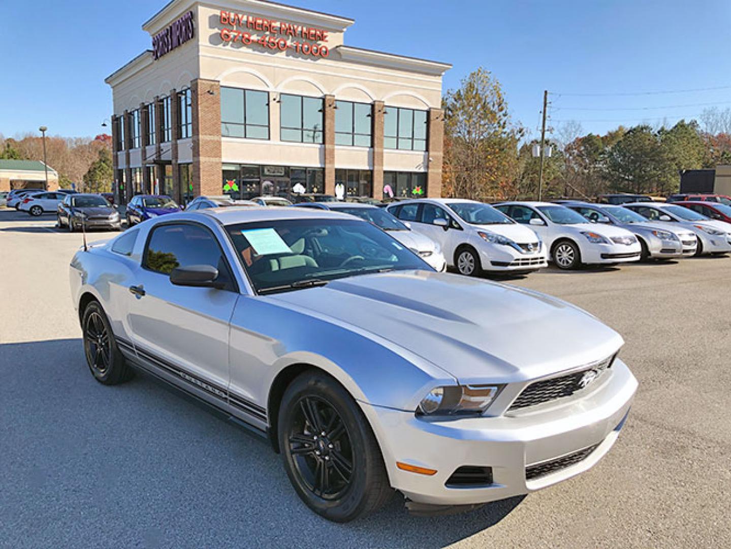 2012 Ford Mustang V6 Coupe (1ZVBP8AM7C5) with an 3.7L V6 DOHC 24V engine, located at 7710 Tara Blvd, Jonesboro, GA, 30236, (678) 450-1000, 33.544365, -84.367821 - Photo#0