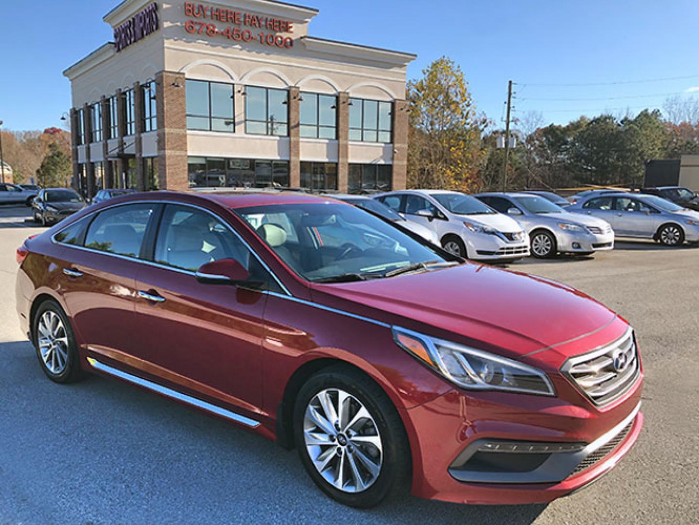 2016 Hyundai Sonata Sport (5NPE34AF6GH) with an 2.4L L4 DOHC 16V engine, 6-Speed Automatic transmission, located at 7710 Tara Blvd, Jonesboro, GA, 30236, (678) 450-1000, 33.544365, -84.367821 - Photo#0