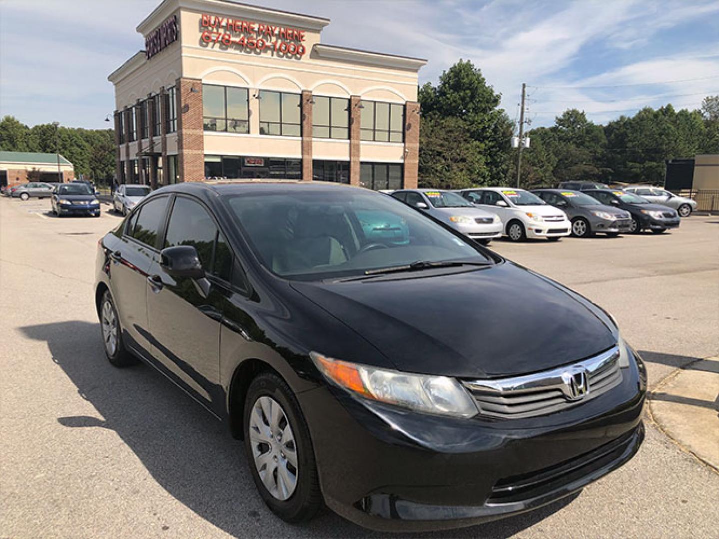 2012 Honda Civic LX Sedan 5-Speed Automatic (19XFB2F51CE) with an 1.8L L4 SOHC 16V engine, 5-Speed Automatic transmission, located at 620 Jesse Jewell Pkwy, Gainesville, GA, 30501, (678) 450-1000, 34.305923, -83.809784 - Photo#0